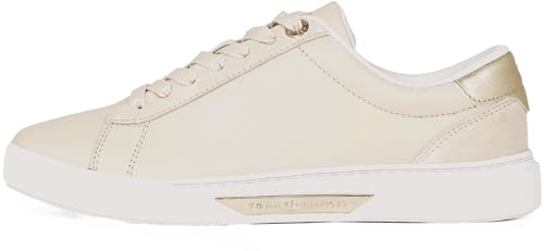 Tommy Hilfiger Damen Court Sneaker Chic Elegant, Beige (Sugarcane), 38 von Tommy Hilfiger