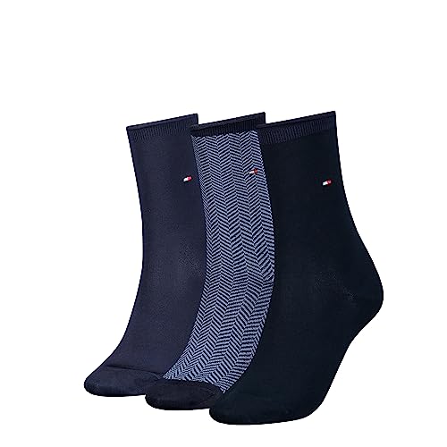 Tommy Hilfiger Damen CLSSC Sock, Navy, 35/38 (3er Pack) von Tommy Hilfiger