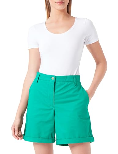 Tommy Hilfiger Damen Chino-Shorts Mom Fit, Grün (Olympic Green), 36 von Tommy Hilfiger