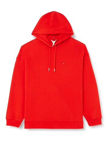 Tommy Hilfiger Damen Hoodie Crv Reg Flag On Chest Hoodie mit Kapuze, Rot (Fierce Red), 46 von Tommy Hilfiger