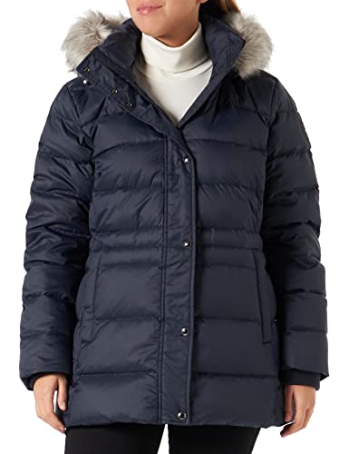 Tommy Hilfiger Damen CRV Th ESS Tyra Down JKT Fur WW0WW29699 Daunenjacken, Blau (Desert Sky), 48 von Tommy Hilfiger