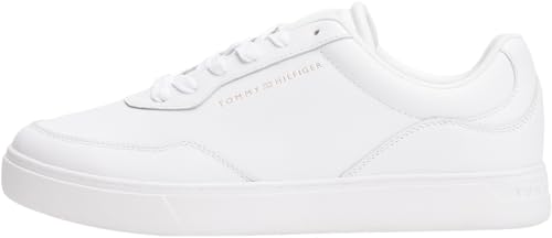 Tommy Hilfiger Damen Cupsole Sneaker Casual aus Leder, Weiß (White), 35 von Tommy Hilfiger