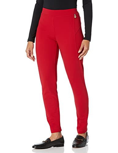 Tommy Hilfiger Damen Gebogene Naht Ponte PNT Hose, Chili Pepper, M von Tommy Hilfiger