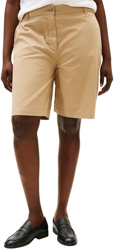 Tommy Hilfiger Damen Chino Shorts Blend Knielang, Beige (Beige), 54 von Tommy Hilfiger