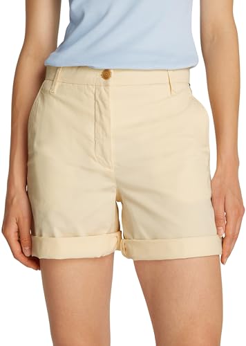 Tommy Hilfiger Damen Chino Shorts Kurz, Elfenbein (Ivory Petal), 40 von Tommy Hilfiger