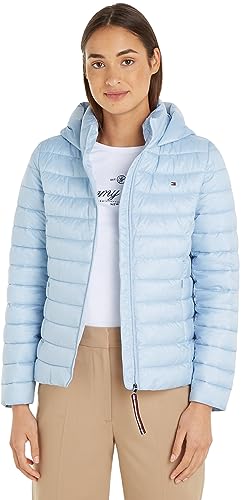 Tommy Hilfiger Damen Daunenjacke Padded Winter, Blau (Breezy Blue), XS von Tommy Hilfiger