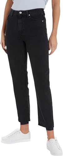 Tommy Hilfiger Damen Jeans Classic Straight High Waist, Schwarz (Zia), 36W / 30L von Tommy Hilfiger