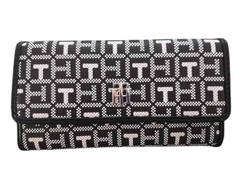 Tommy Hilfiger - Damen Clutch Geldbörse Schwarz und Weiß, Black, Einheitsgröße, Klassisch Tommy Hilfiger - Damen Clutch Geldbörse Schwarz und Weiß, Black, Einheitsgröße, Klassisch von Tommy Hilfiger