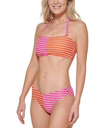 Tommy Hilfiger Damen Colorblock Full Coverage Top Bikini, Dahlia Combo, XX-Large von Tommy Hilfiger
