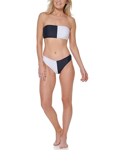 Tommy Hilfiger Damen Colorblock Full Coverage Top Bikini, Sky Captain Multi, XL von Tommy Hilfiger