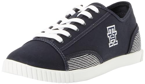Tommy Hilfiger Damen Canvas Sneaker Schuhe, Blau (Space Blue), 41 Tommy Hilfiger Damen Canvas Sneaker Schuhe, Blau (Space Blue), 41 von Tommy Hilfiger