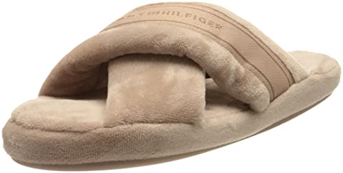 Tommy Hilfiger Damen Comfy Home Slippers with Straps FW0FW06587 Hausschuhe, Beige (Balanced Beige), 37 EU von Tommy Hilfiger