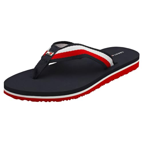 Tommy Hilfiger Damen Corporate Beach Sandal FW0FW07986 Flip-Flop, Blau (Red White Blue), 40 EU von Tommy Hilfiger