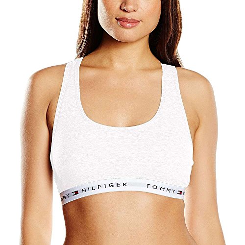 Tommy Hilfiger Damen Cotton Bralette Iconic Bustier, Weiß (WHITE 100), M von Tommy Hilfiger