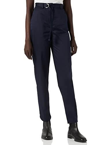 Tommy Hilfiger Damen Tapered Chinohose aus Baumwollsatin Hose, Desert Sky, 32 W von Tommy Hilfiger