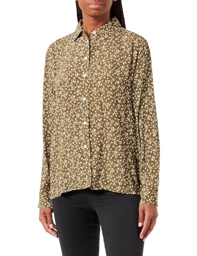 Tommy Hilfiger Damen VIS Crepe Shirt WW0WW39678 Freizeithemden, Grün (Feather Print/Putting Green), 40 von Tommy Hilfiger