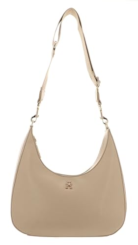 Tommy Hilfiger Damen Crossbody Bag Tasche Essential Crossover mit Reißverschluss, Beige (White Clay), Onesize von Tommy Hilfiger