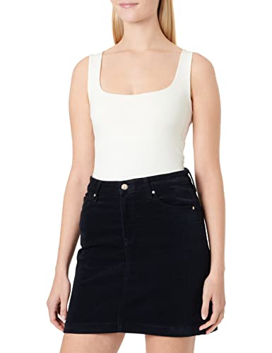 Tommy Hilfiger Damen DNM Mini Skirt HW Cord CLR WW0WW36373 Jeansröcke, Blau (Desert Sky), 38 von Tommy Hilfiger