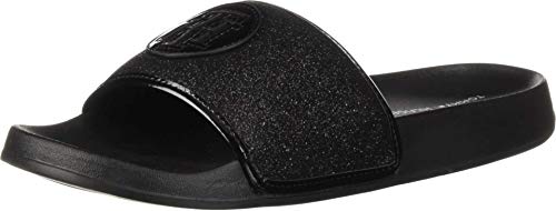 Tommy Hilfiger Damen Danaa Slide Sandale, Schwarz (Schwarz Glitter), 37 EU von Tommy Hilfiger