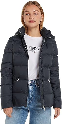 Tommy Hilfiger Damen Daunenjacke Recycled Down Jacket Winter, Schwarz (Black), XXL von Tommy Hilfiger