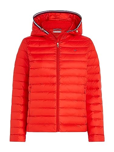 Tommy Hilfiger Damen Daunenjacke TH Essential Leicht, Rot (Fireworks), S von Tommy Hilfiger