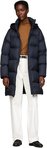 Tommy Hilfiger Damen Daunenmantel Down Casual Coat Winter, Blau (Desert Sky), XXS von Tommy Hilfiger