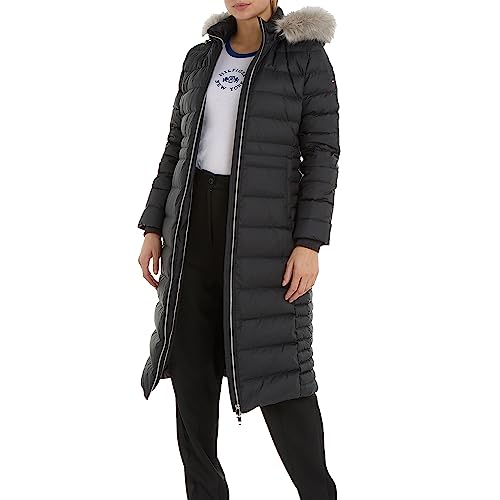 Tommy Hilfiger Damen Daunenmantel With Fur Winter, Schwarz (Black), 3XL von Tommy Hilfiger