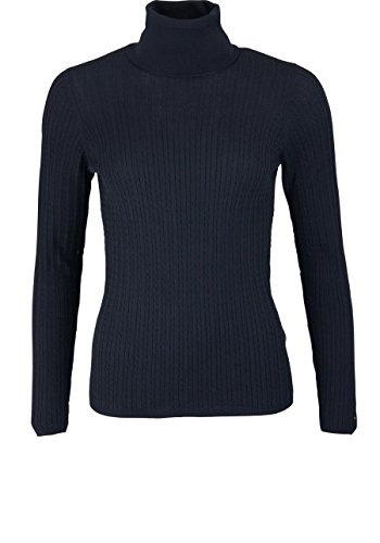 Tommy Hilfiger Damen ERCA Mini Cable Rollkragen Pullover (Schwarz, L) von Tommy Hilfiger