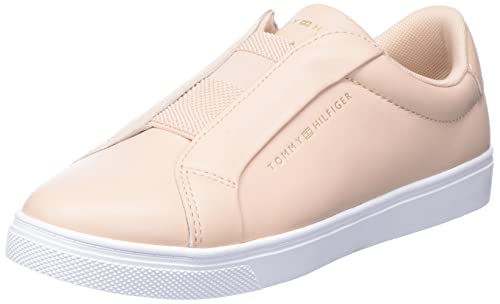 Tommy Hilfiger Damen Cupsole Sneaker Elastic Slip-On Schuhe, Beige (Misty Blush), 41 EU von Tommy Hilfiger