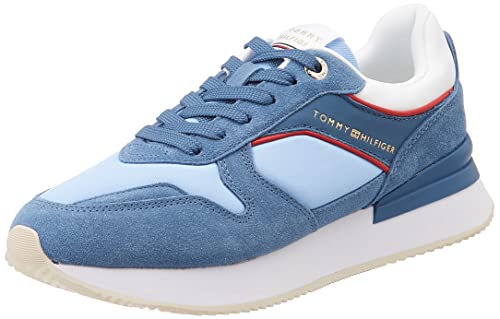 Tommy Hilfiger Damen Runner Sneaker Elevated Feminine Runner Sportschuhe, Blau (Blue Coast), 42 EU von Tommy Hilfiger