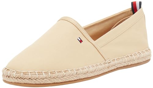 Tommy Hilfiger Damen Espadrilles Basic Tommy Flat Stoffschuhe, Beige (Harvest Wheat), 40 von Tommy Hilfiger