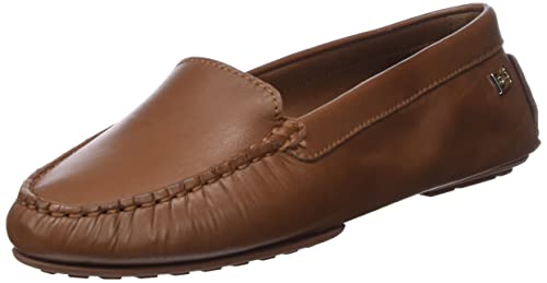 Tommy Hilfiger Damen Loafer Essential Chic Mocassin Slipper, Braun (Winter Cognac), 39 von Tommy Hilfiger