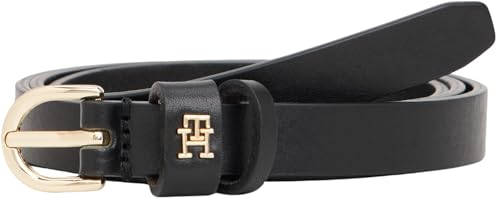 Tommy Hilfiger Damen Gürtel Essential Effortless 1,5 cm Ledergürtel, Schwarz (Black), 95 cm von Tommy Hilfiger