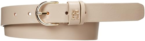 Tommy Hilfiger Damen Gürtel Essential Effortless 2.5 Ledergürtel, Beige (White Clay), 125 cm von Tommy Hilfiger