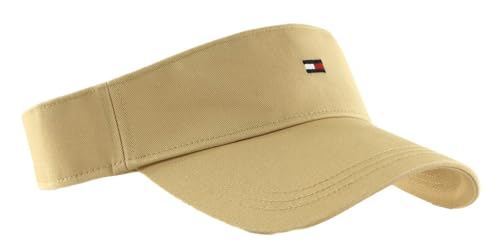 Tommy Hilfiger Damen Essential Flag Visor AW0AW16038 Kappe, Beige (Harvest Wheat), OS von Tommy Hilfiger