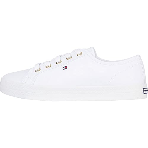 Tommy Hilfiger Damen Vulcanized Sneaker Essential Nautical Schuhe, Weiß (White), 42 EU von Tommy Hilfiger