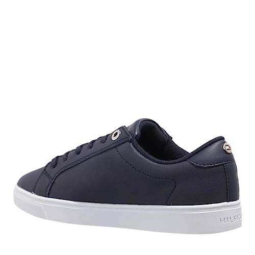 Tommy Hilfiger Damen Cupsole Sneaker Essential Stripes Schuhe , Blau (Space Blue), 41 EU von Tommy Hilfiger