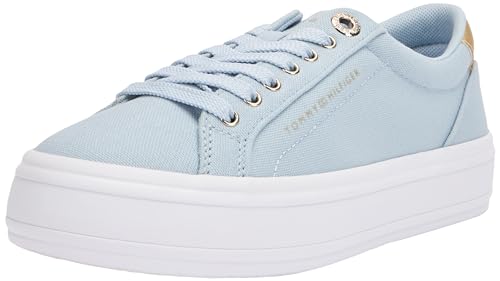 Tommy Hilfiger Damen Vulcanized Sneaker Schuhe, Blau (Breezy Blue), 36 von Tommy Hilfiger
