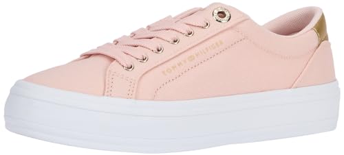 Tommy Hilfiger Damen Vulcanized Sneaker Essential Canvas Schuhe, Rosa (Whimsy Pink), 36 EU von Tommy Hilfiger