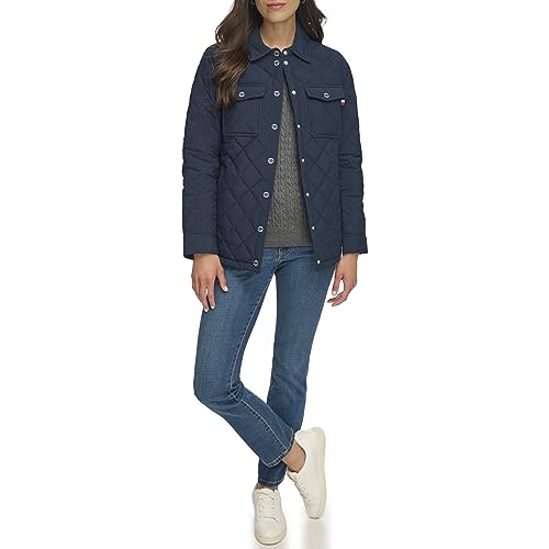 Tommy Hilfiger Damen Everyday Übergangsjacke, Marineblau, M von Tommy Hilfiger