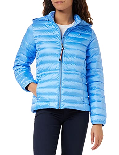 Tommy Hilfiger Damen Daunenjacke Feminine LW Down Jacket Winter, Blau (Hydrangea Blue), XL von Tommy Hilfiger