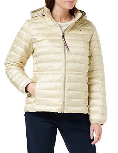 Tommy Hilfiger Damen Daunenjacke Feminine LW Down Jacket Winter, Beige (Light Sandalwood), XXS von Tommy Hilfiger