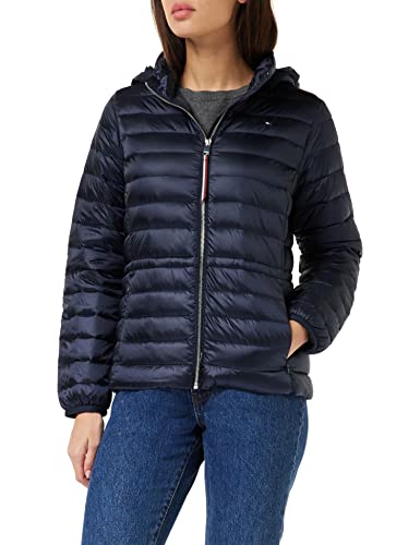 Tommy Hilfiger Damen Daunenjacke Feminine LW Down Jacket Winter, Blau (Desert Sky), XS von Tommy Hilfiger