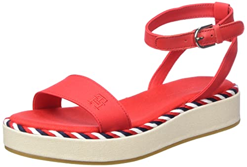 Tommy Hilfiger Damen Sandalen Rope Flatform Sommer, Rot (Fireworks), 41 EU Tommy Hilfiger Damen Sandalen Rope Flatform Sommer, Rot (Fireworks), 41 EU von Tommy Hilfiger