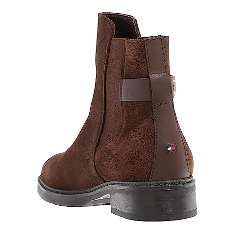 Tommy Hilfiger Damen Coin Suede Flat Boot FW0FW06750 Niedrige Stiefel, Braun (Chocolate), 36 EU von Tommy Hilfiger