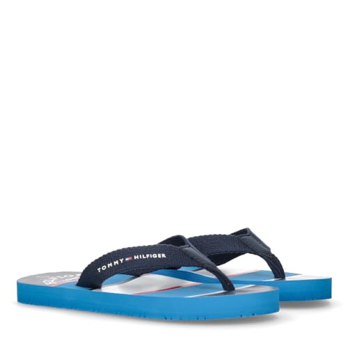 Tommy Hilfiger Damen Flip Flops Tommy Loves NY Beach Sandal Badeschuhe, Farbe:Blau, Schuhe NEU:EU 39 von Tommy Hilfiger