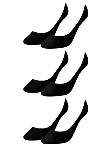 Tommy Hilfiger Damen Footie Invisible I perfekte Füßlinge für flache Schuhe im 6er Pack I black (200) in Größe 35-38 von Tommy Hilfiger