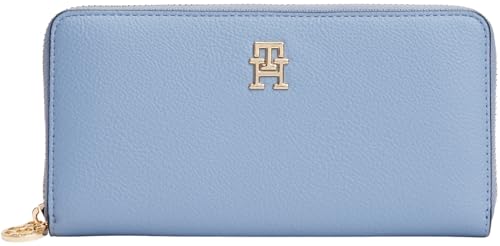 Tommy Hilfiger Damen Geldbörse Distinct mit Reißverschluss, Blau (Brisk Blue), Einheitsgröße von Tommy Hilfiger