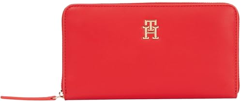 Tommy Hilfiger Damen Geldbörse Logotape mit Reißverschluss, Rot (Primary Red), Einheitsgröße von Tommy Hilfiger
