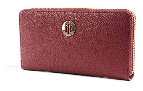 Tommy Hilfiger Damen Leather Statement Crossover Umhängetasche, Schwarz (Black), 1x1x1 cm von Tommy Hilfiger